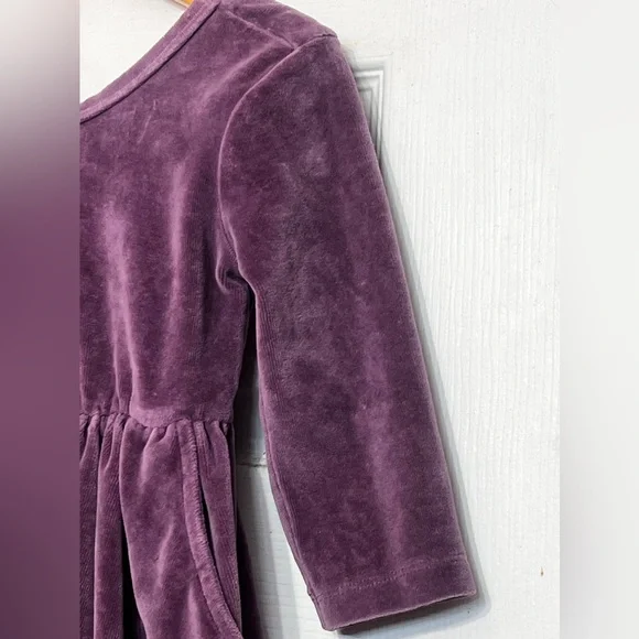 RUFFLEBUTTS VINTAGE VIOLET VELOUR TWIRL DRESS